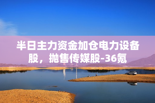 半日主力资金加仓电力设备股，抛售传媒股-36氪