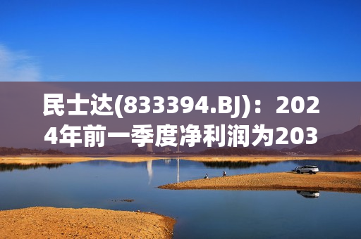 民士达(833394.BJ)：2024年前一季度净利润为2038万元，同比增长21.05% 第1张