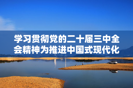 学习贯彻党的二十届三中全会精神为推进中国式现代化贡献“长江力量” 第1张
