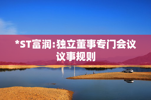 *ST富润:独立董事专门会议议事规则 第1张