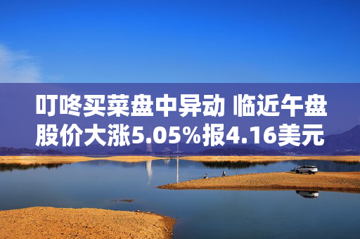 叮咚买菜盘中异动 临近午盘股价大涨5.05%报4.16美元 第1张