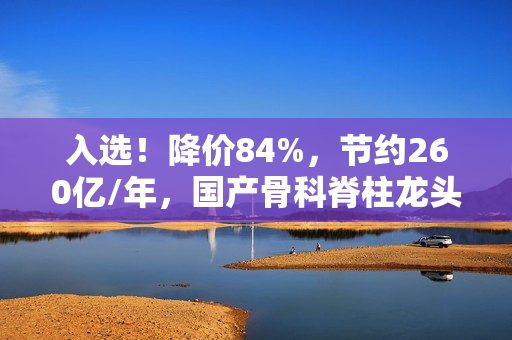 入??！降价84%，节约260亿/年，国产骨科脊柱龙头有望持续受益