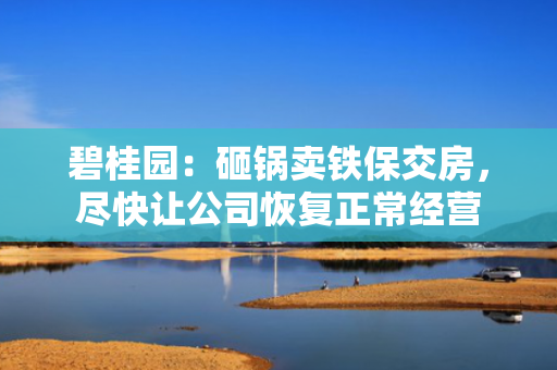 碧桂园：砸锅卖铁保交房，尽快让公司恢复正常经营