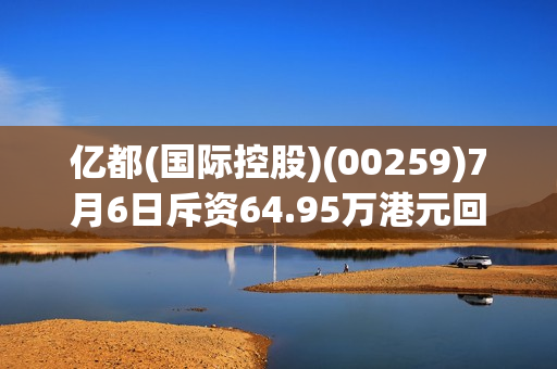 亿都(国际控股)(00259)7月6日斥资64.95万港元回购22.6万股